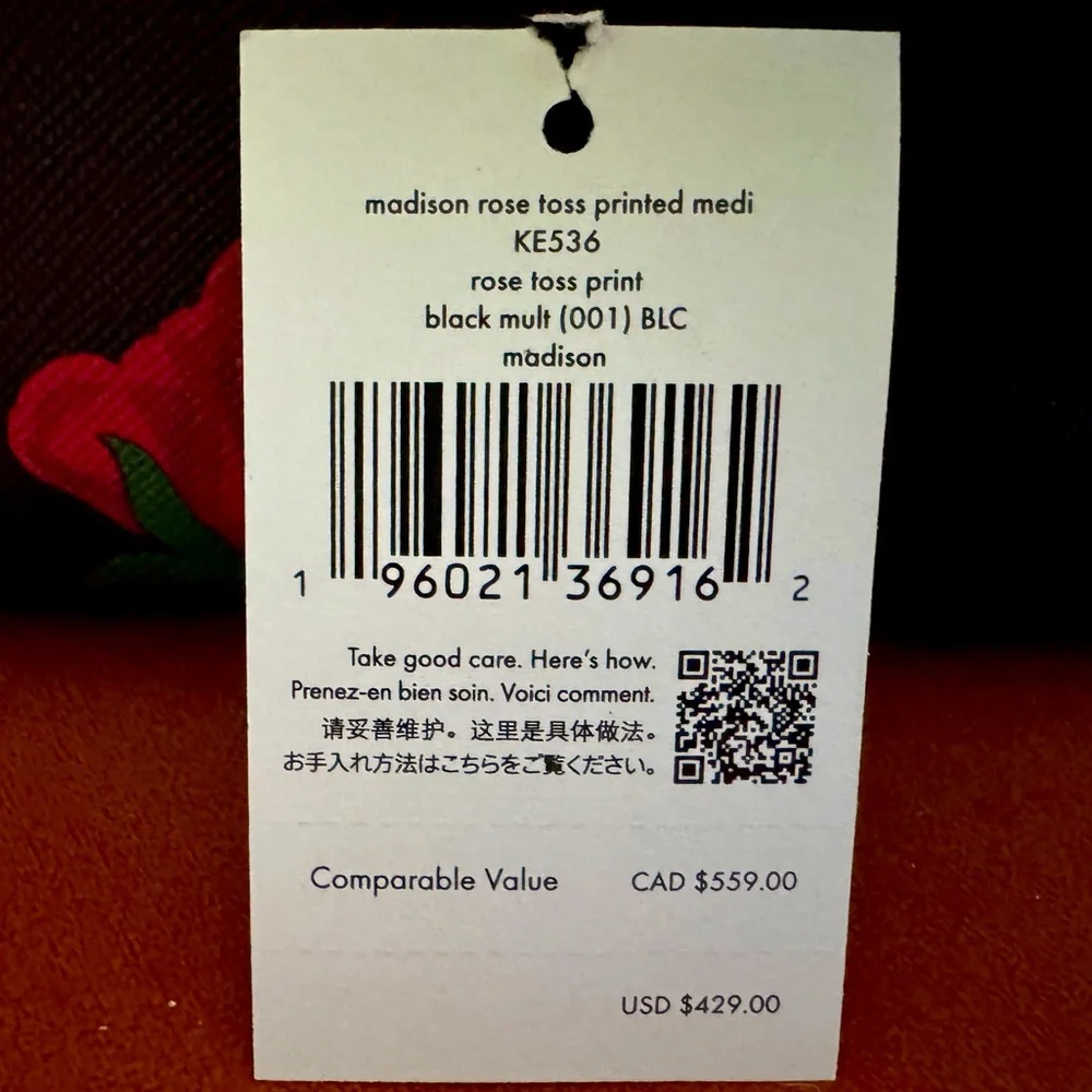 Kate Spade Rose Toss Printed Medium Satchel🌹 - Picture 6 of 6